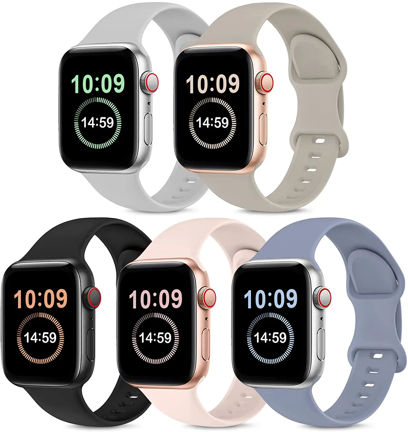 

Silicone Strap For Apple Watch band 40mm 44mm 45mm 41mm 38mm 42mm 44 mm Rubber watchband bracelet iWatch serie 3 4 5 6 se 7 band