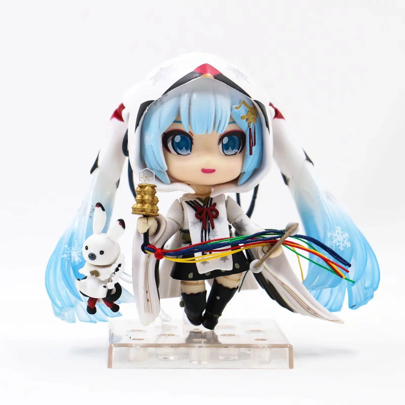 

Аниме экшн-фигурка Miku Smile Snow Q Version в коробке 10 см, мультяшная кавайная статуя, модель из ПВХ, игрушки