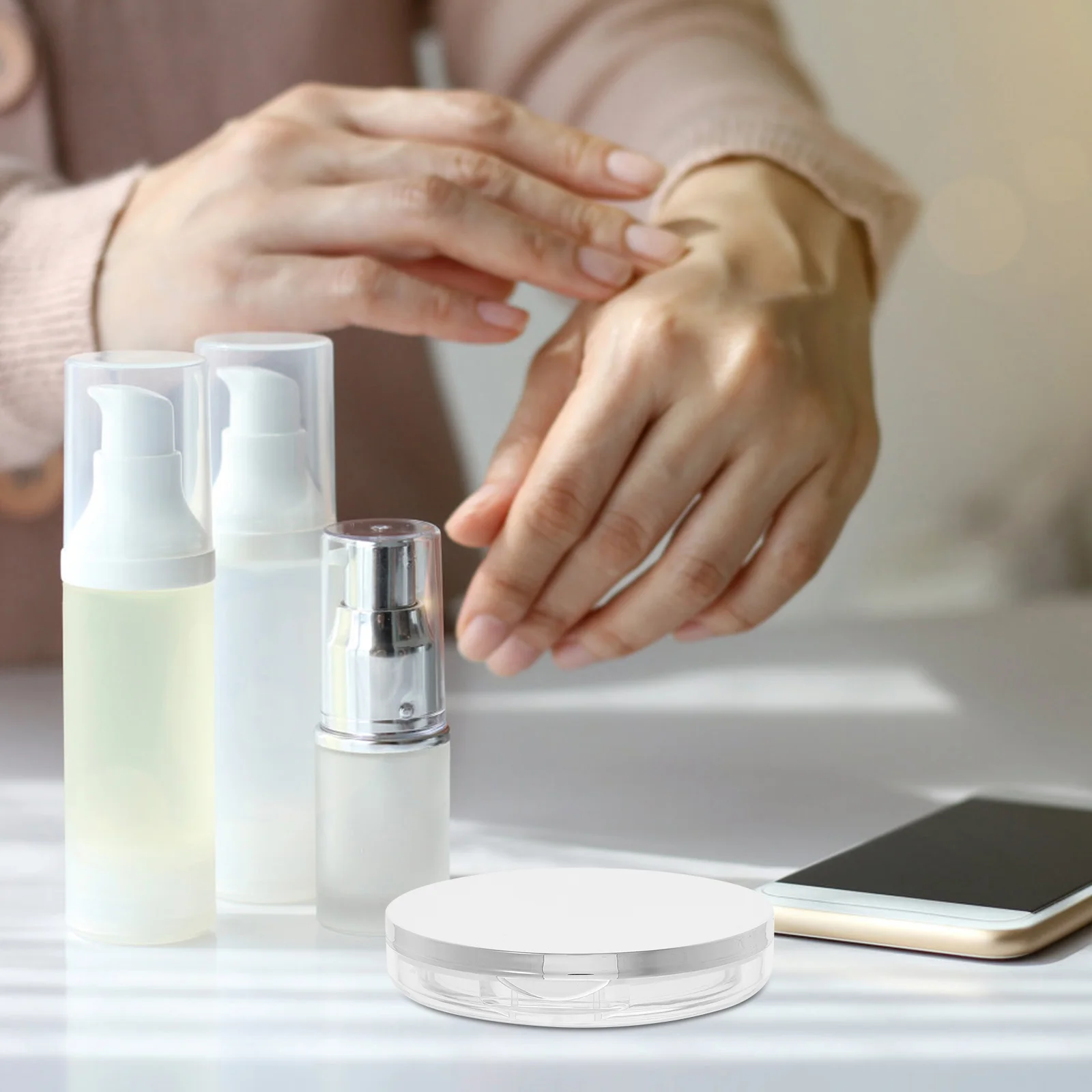 Чехол для рассыпчатой пудры солнцезащитный крем лица дорожный контейнер