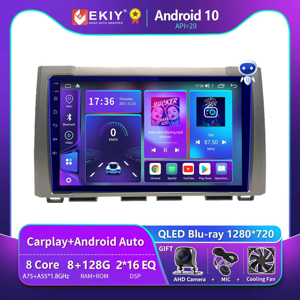 

EKIY T900 8+128G For Toyota Tundra 2007-2013 Car Radio 2Din Android 10 DSP Multimedia Blu-ray QLED Navigation GPS Carplay Stereo