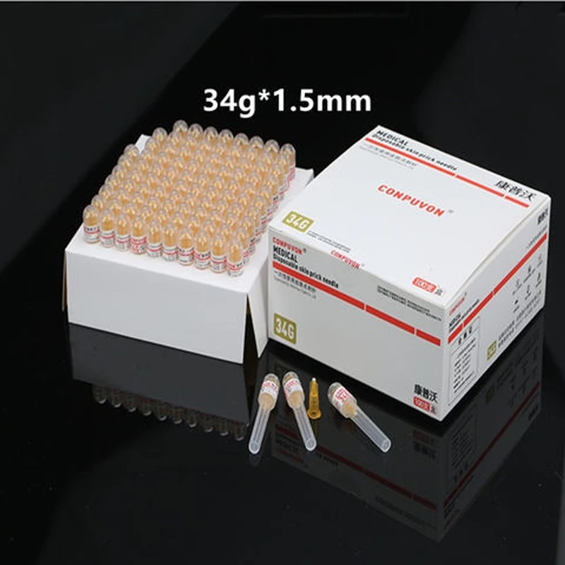 Hot Selling 34G 4mm 6mm Mesotherapy Needle 30g 32g 34G 4mm Meso Hypodermic Needles for Injection