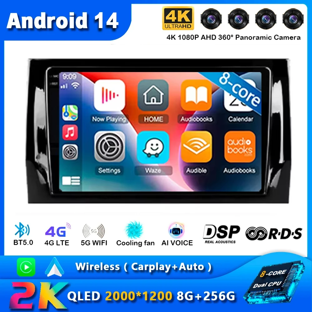 Автомагнитола для Skoda Kodiaq 2016-2021 Karoq NU7 2017-2021 Android 14 2 Din