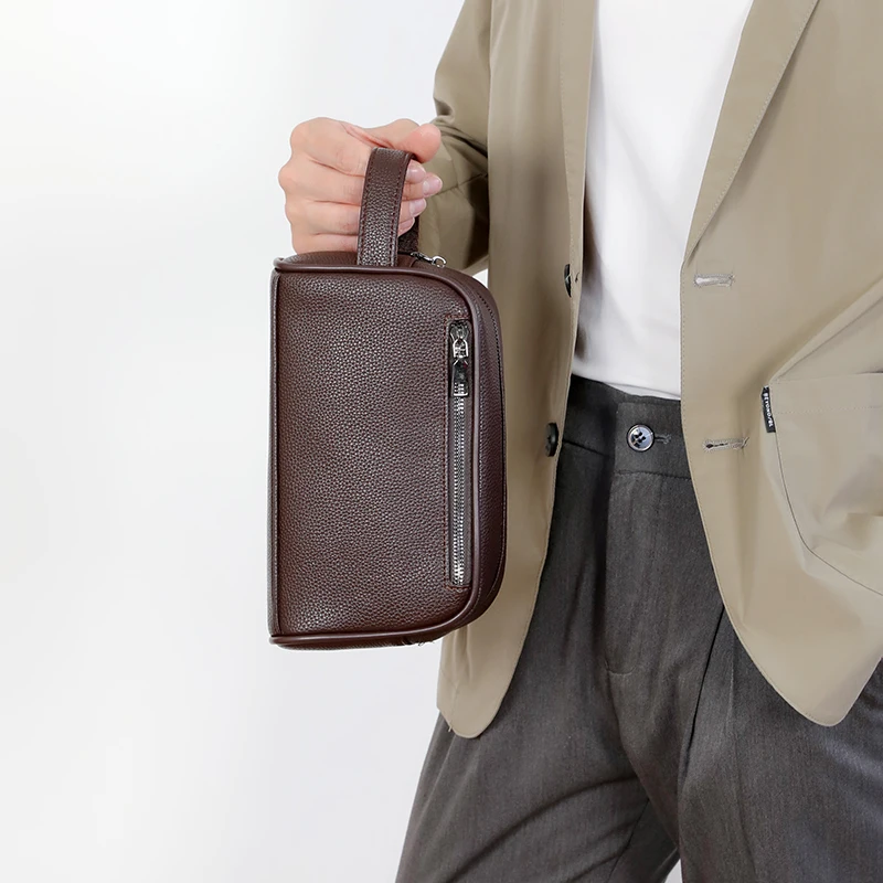 Мужской новый модный клатч из искусственной кожи с принтом большая