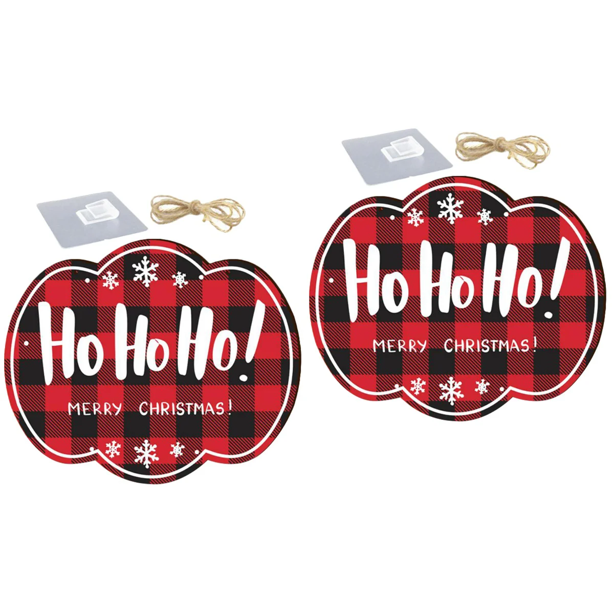 

2 Sets Christmas Themed Wall Hanging Plaque Wall Door Sign Hanging Board