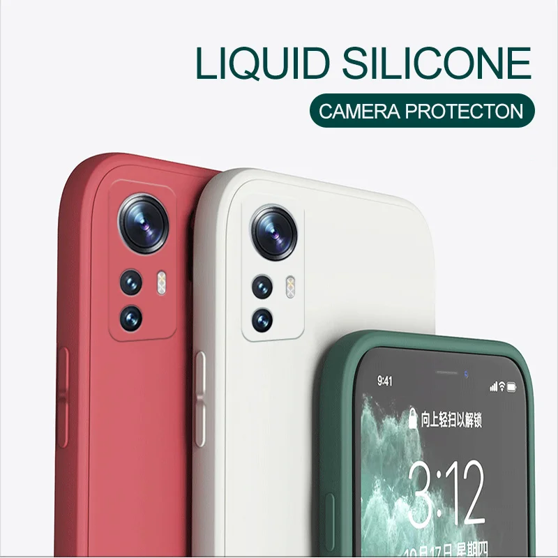 For Mi 11 Lite Cover Case for Xiaomi Mi 11 Lite 11T 10T 9T Poco F3 X4 Redmi Note 11 10 9 Pro Original Liquid Silicone Case Mi 12 images - 6