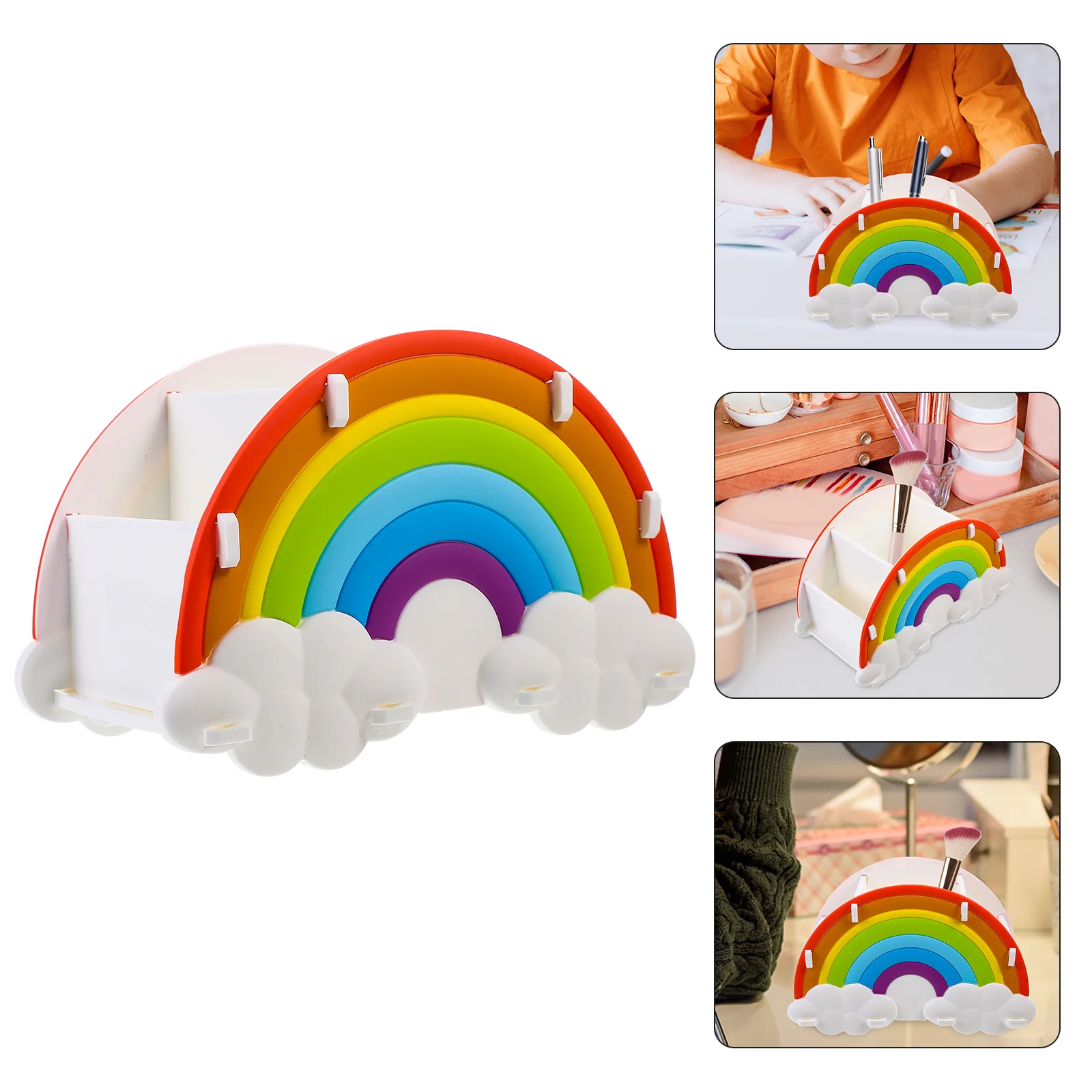 

Office Supplies Desktop Organizer Organizers Accessories Rainbow Pen Storage Holder Craft Decorations Classroom