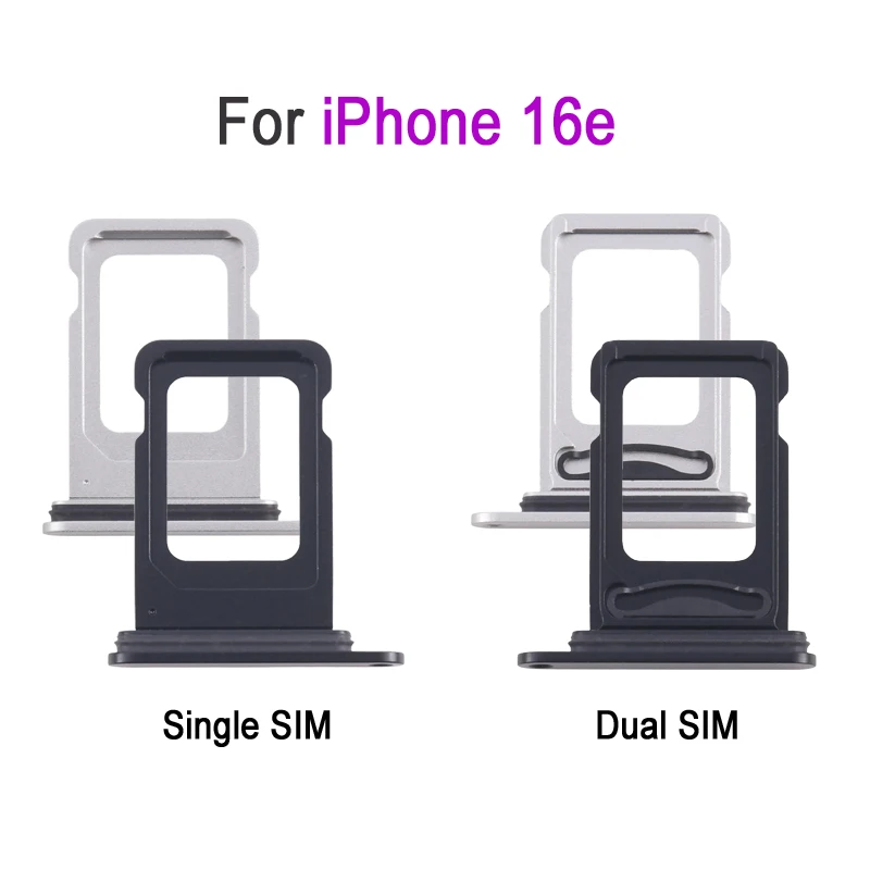 Фото Один/двойной лоток для SIM-карты для iPhone 16e 2025, запасная часть адаптера для SIM-карты телефона №1
