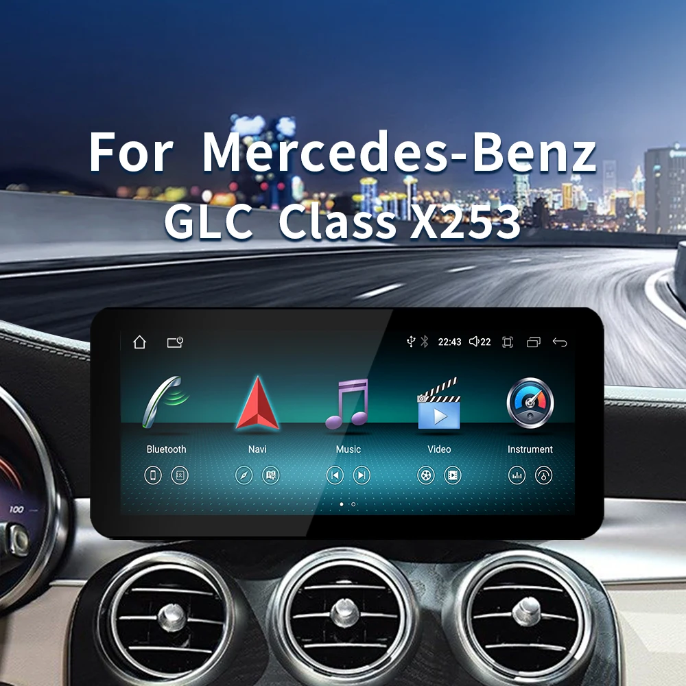 Автомобильный мультимедийный видеоплеер Carplay Android 14 12 3 дюйма GPS подходит для Mercedes