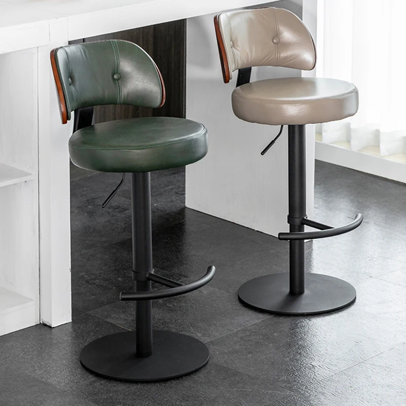 

Minimalist Luxury Metal Chair Garden Lounges Barbershop Outdoor Bar Adjustable Stool Kitchen Shop Banco Bar Designer Furniture