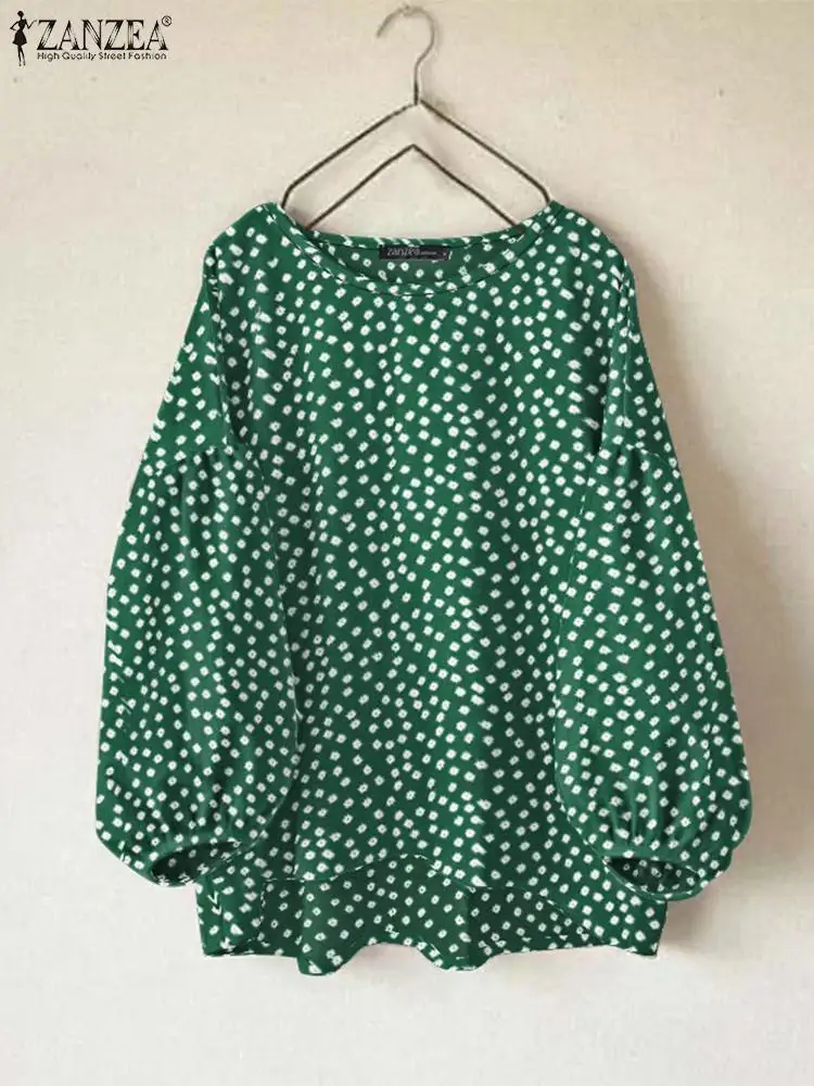 Женская блузка в богемном стиле ZANZEA с принтом Лори свободный крой длинными