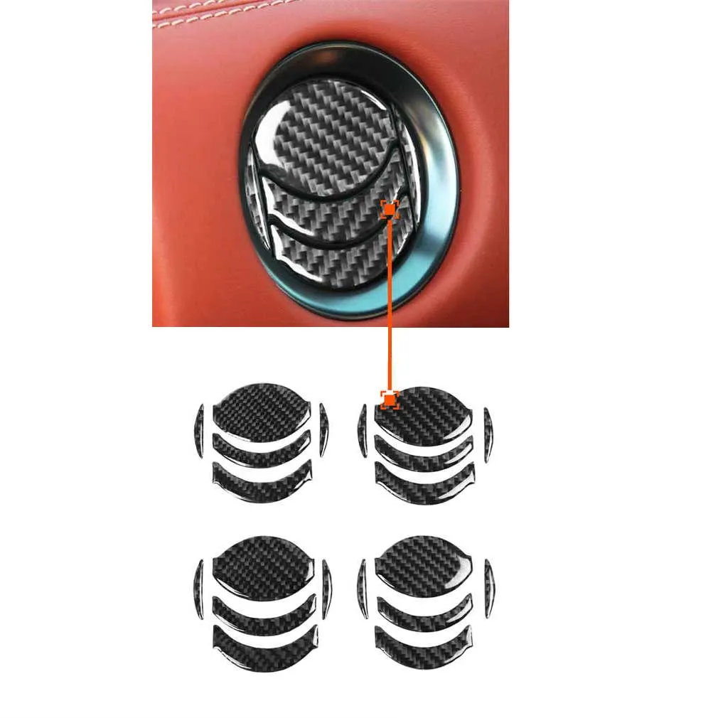 

20PC Carbon Fiber Dashboard Air Outlet Vent Cover Sticker For GTR GT-R R35 08-16