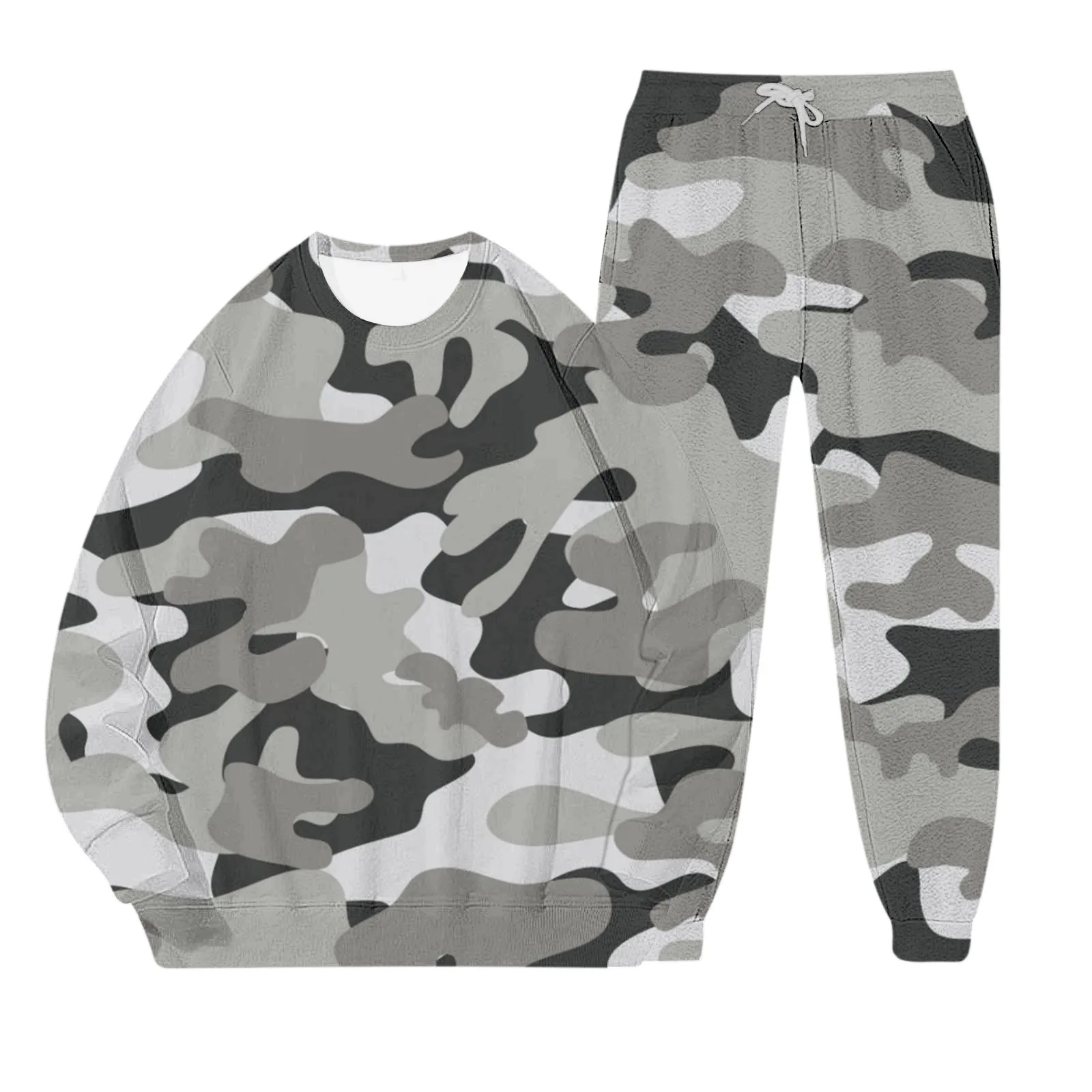 Женский осенне-зимний свитшот с круглым вырезом и длинными рукавами принтом