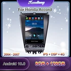 Автомагнитола Kaudiony, 12,8 дюйма, Android 10, для Honda Accord 7, автомобильный мультимедийный плеер с GPS-навигацией, 4G DSP BT 2004-2007