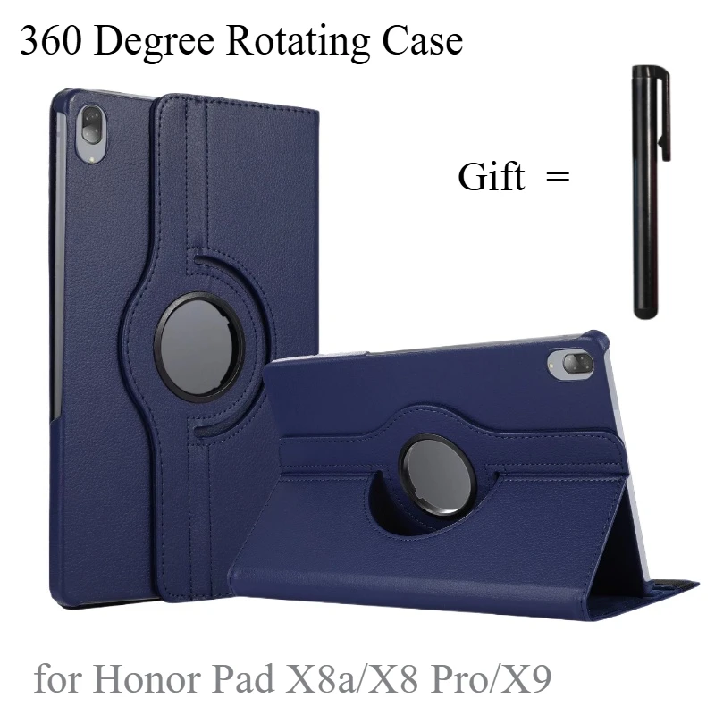 Вращающийся на 360 градусов чехол-подставка для Honor Pad X8a 11 X8 10.1 X9 11.5 V6 V7 10.4 X7 8.0 Чехол