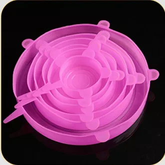 

Food Silicone Cover Cap Universal Silicone Lids Cookware Bowl Reusable Microwave Cover Stretch Lids Kitchen Accessories