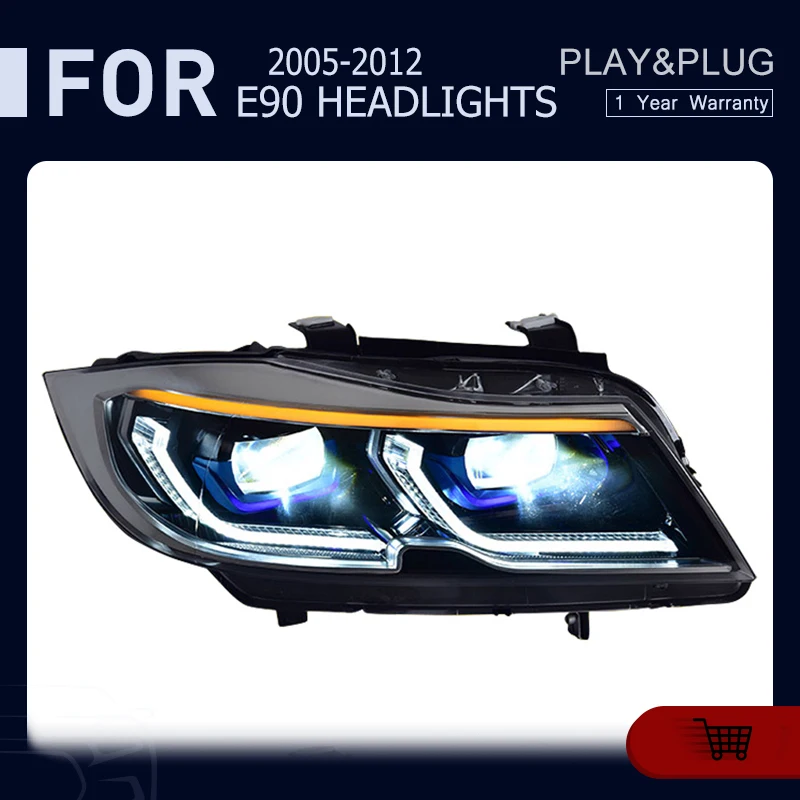Автомобильный Стайлинг для BMW 3 серии E90 2005-2012 320i 325i фары DRL сигнал поворота Дальний