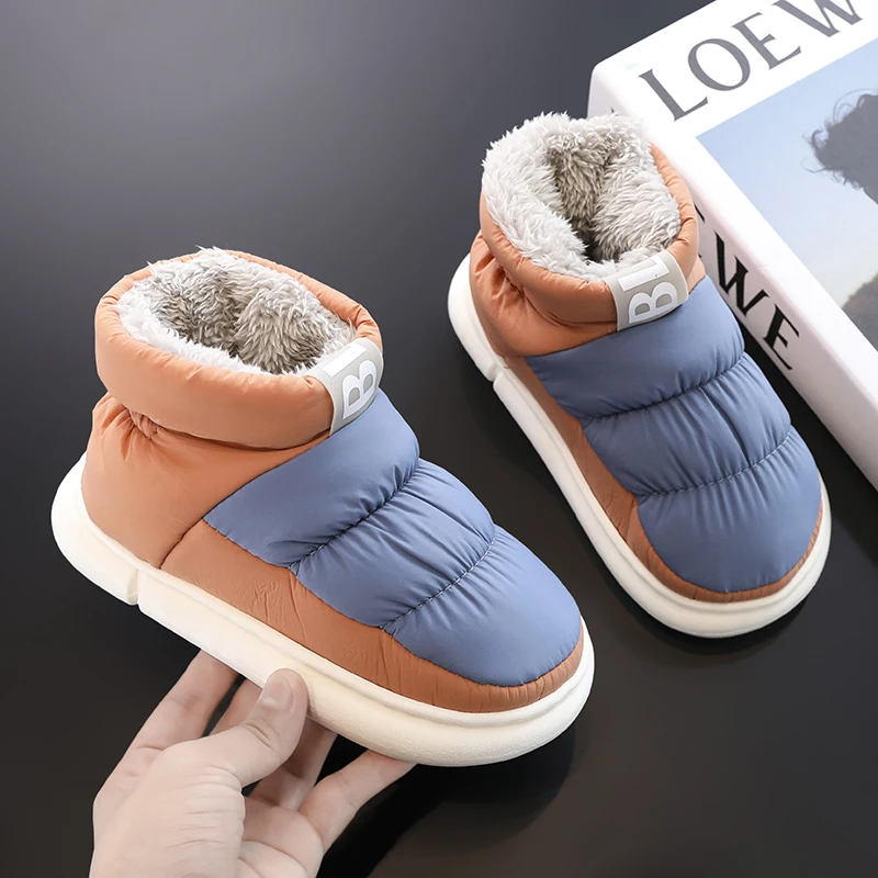 

2022 New Indoor Winter Shoes Warm Personality PVC Women's Shoes Home Women's Slippers Waterproof Plush Indoor Men's Slippers