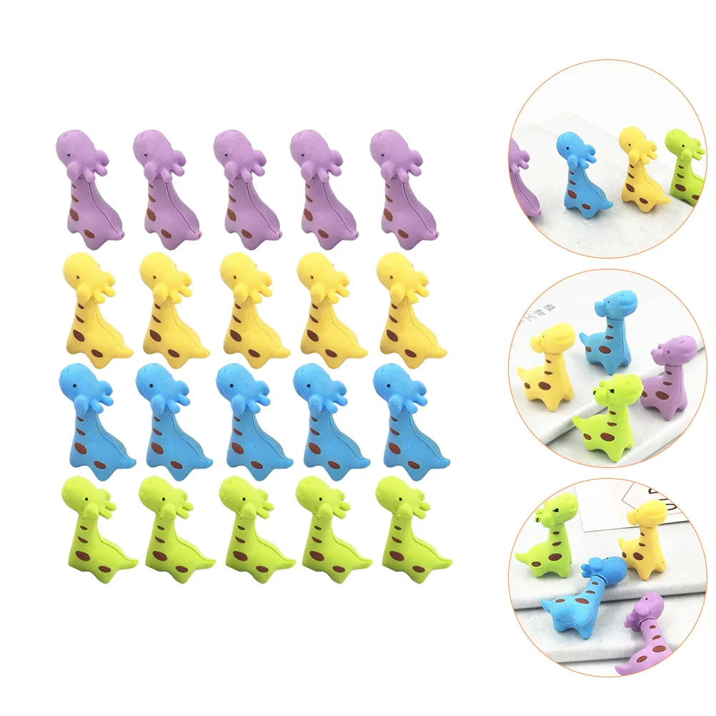 

20 шт., износостойкие ластики в форме жирафа