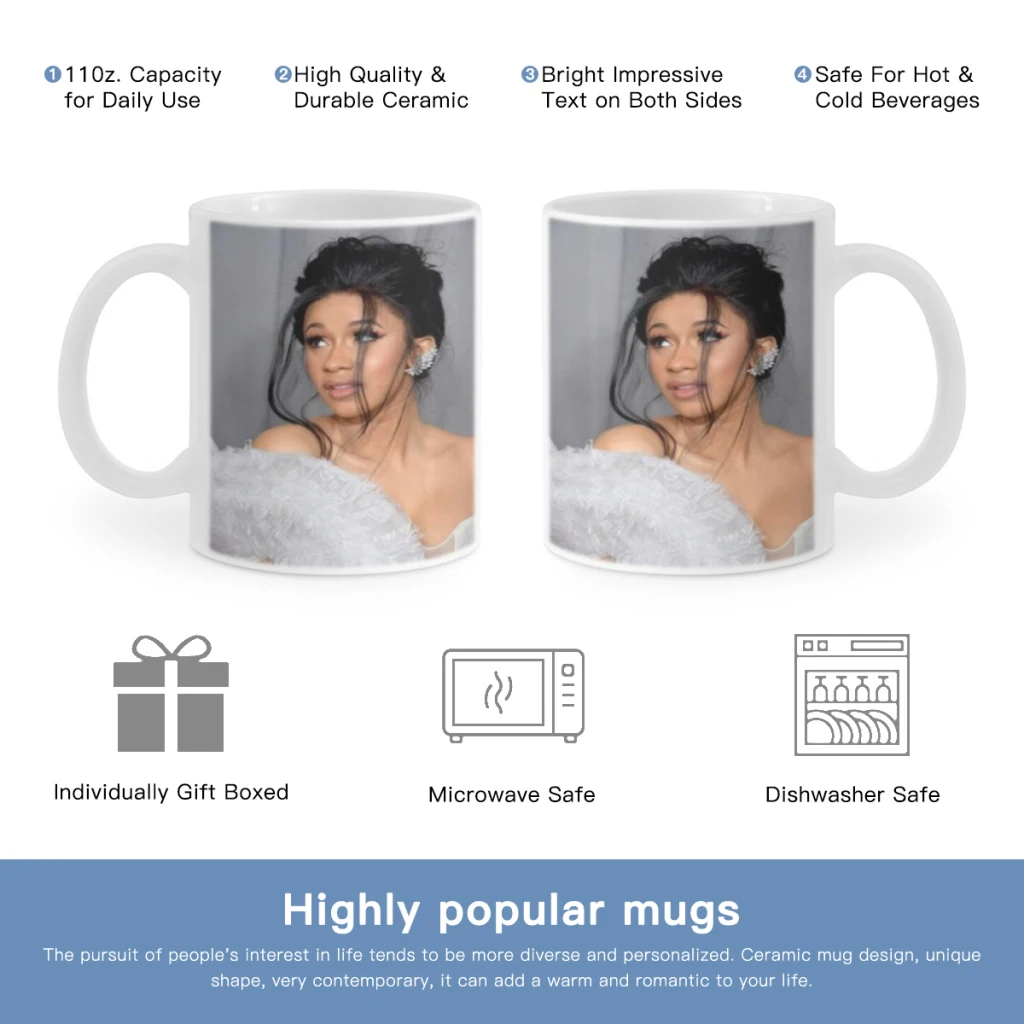 Американская Стандартная керамическая чашка в стиле хип-хоп певица Карди б для
