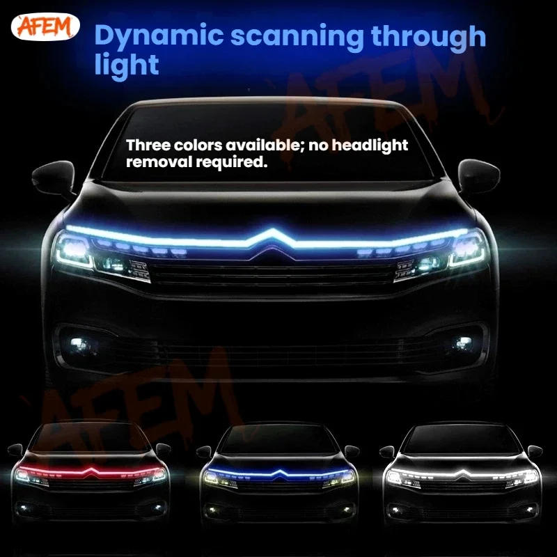 Фото Светодиодные дневные ходовые огни (ДХО) 12В для Volkswagen Nivus 2020-2025, лампа на капот, модификация автомобиля, водонепроницаемые, универсальные №3