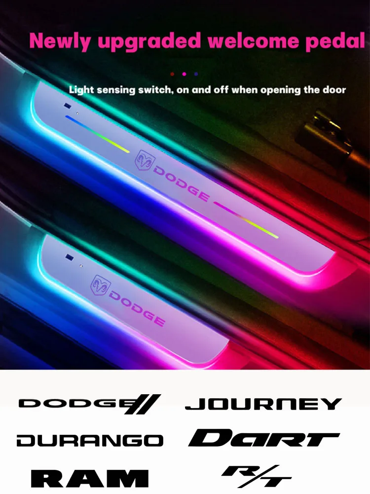 

Custom WIRELESS CAR DOOR SILL LIGHT for DODGE AVENGER CALIBER CARAVAN CHALLENGER CHARGER DART DURANGO JOURNEY NITRO RAM