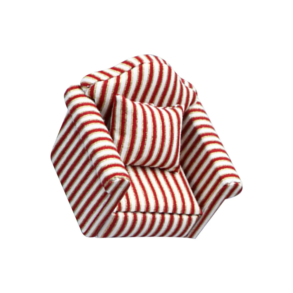 

1 комплект, миниатюрная модель кукольного домика, одиночный диван с подушкой, миниатюрная модель мебели