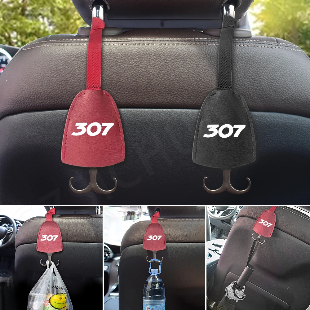

Car Grocery Hook Holder Rear Seat Leather Hook Clip Interior Parts For Peugeot 307 2002 2003 2004 2005 2006 2007 2008 2009 -2013