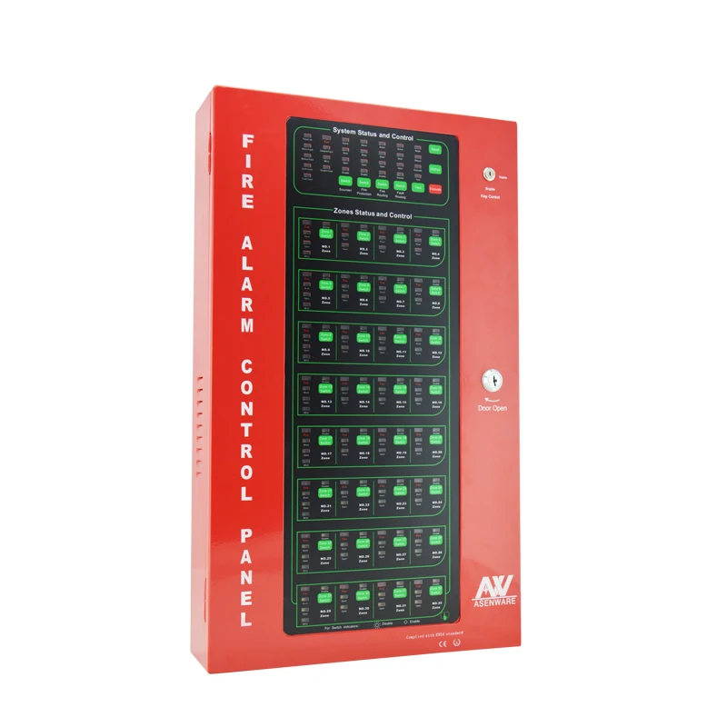 

Fire Alarm Control Panel 12 Zones With Battery 110/220V LPCB and CE Certificate