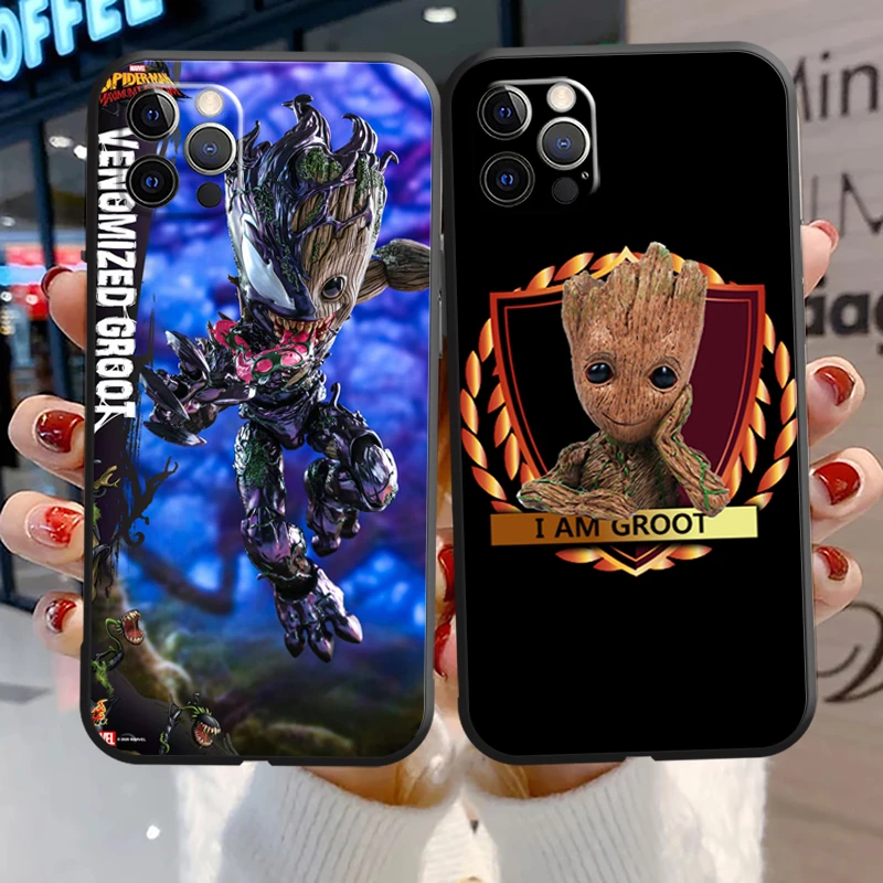 

Marvel Groot Cartoon Phone Cases For iPhone 11 12 Pro MAX 6S 7 8 Plus XS MAX 12 13 Mini X XR SE 2020 Soft TPU Carcasa Funda