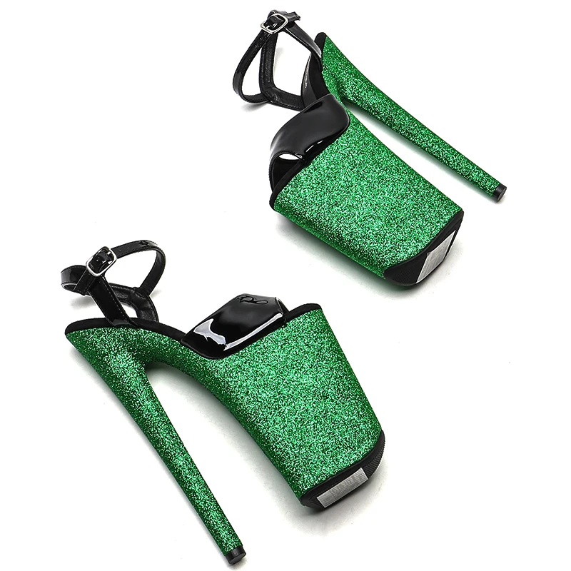 Leecabe/23 см/9 дюймов лакированные верхние сандалии с открытым носком модные