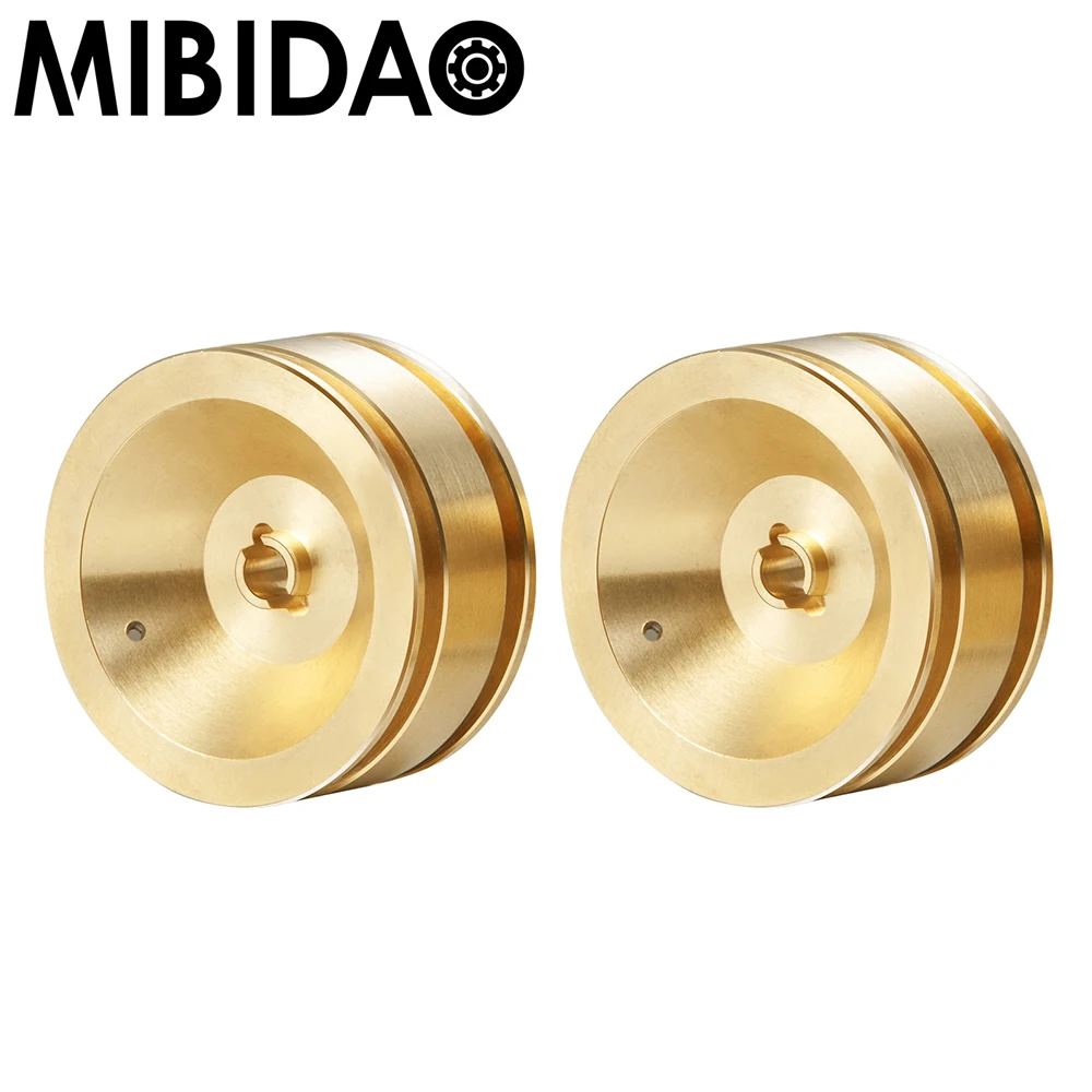 

Mibidao 1 Pair Heavy Brass Copper Wheel Rims Counterweight for Axial SCX24 90081 1/24 RC Car Upgrade Parts