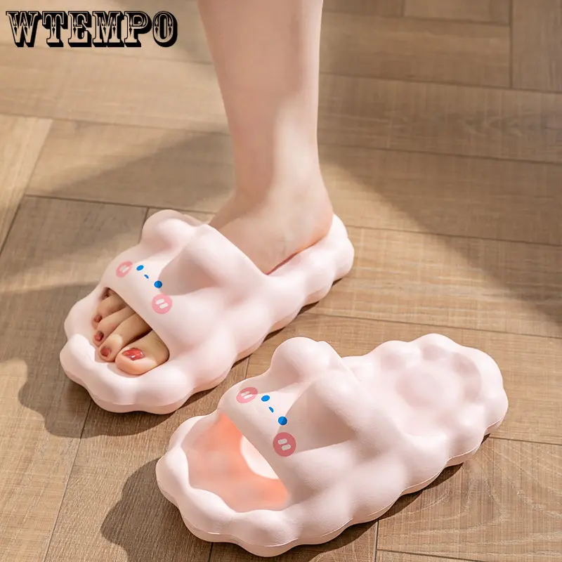 

WTEMPO Cute Slippers Women's Summer Outer Wear Cartoon Bathroom Home Non-slip EVA Thick-soled Slippers Wholesale Dropshipping