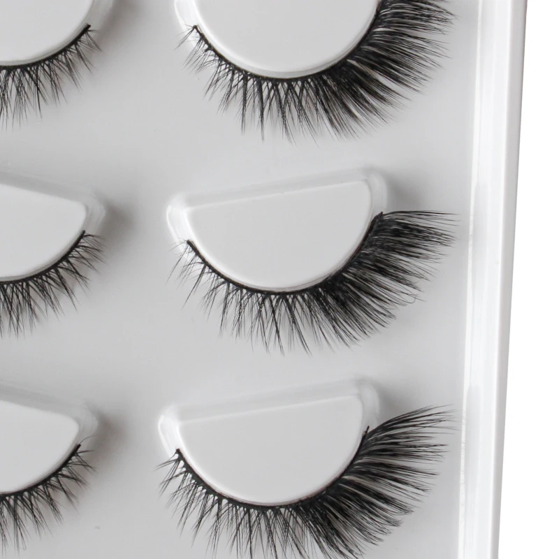 YSDO 3 / 5 Пара натуральных длинных кошачьих ресниц Пушистые накладные ресницы