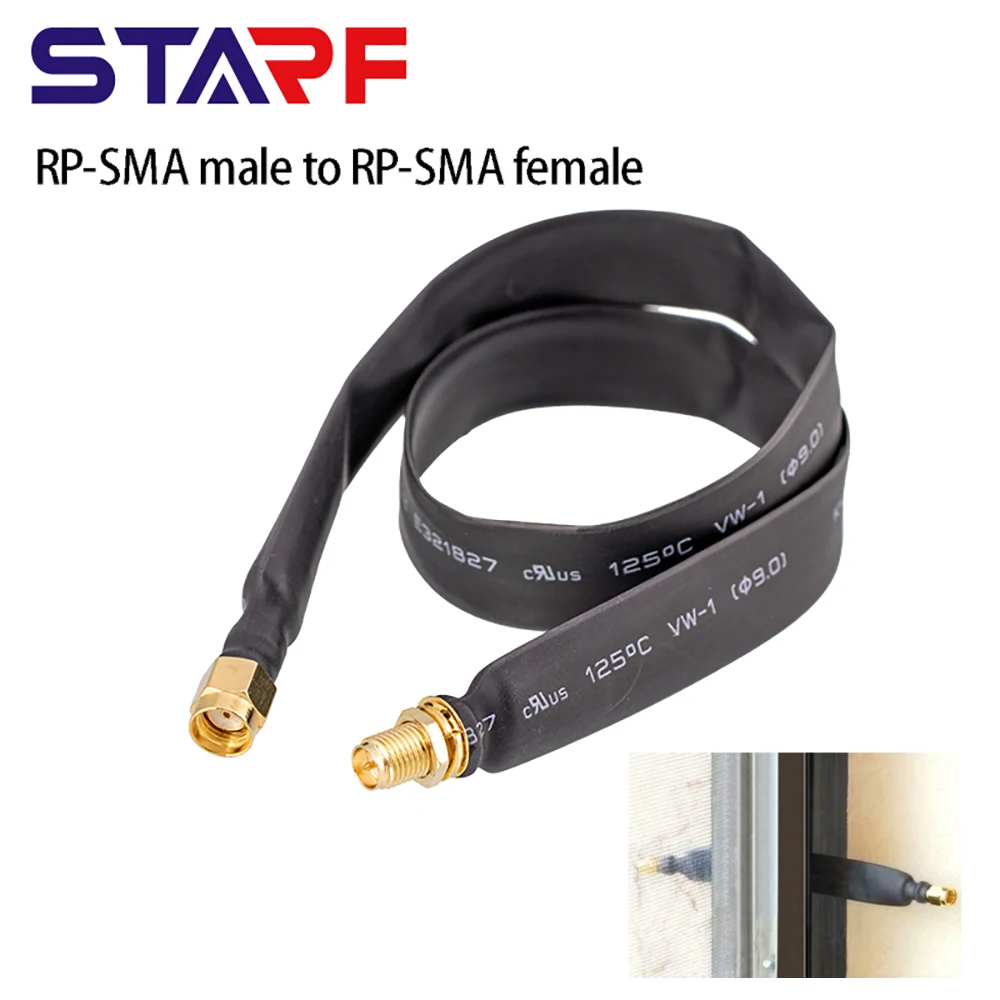 

40cm/25cm Extension Cable For RP-SMA Male To RP-SMA Female Flat-window Coaxial Pigtail WiFi Adapters Miner Connect Antenna