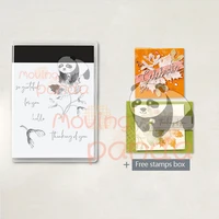 mp622 autumn maple clear stamps and cutting dies for diy handmade paper card decoration photo album craft die cuts