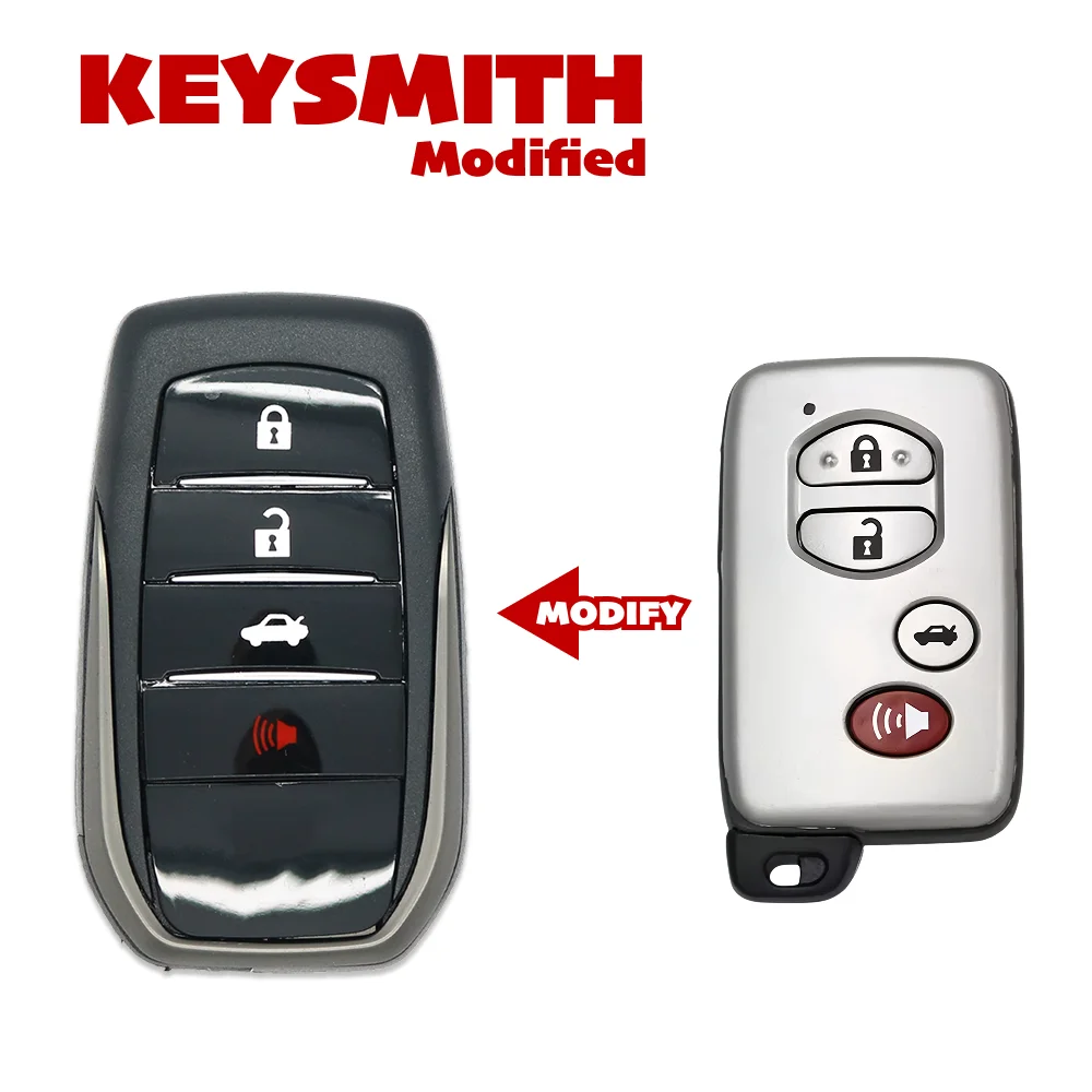 Фото Улучшенный корпус смарт-ключа KEYSMITH для Toyota Land Cruiser LC200, Prado, Prius, Camry, Crown, Aurion, Avensis (замена) №4