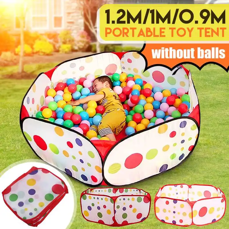 

1.2M Portable Baby Playpen Children Ball Pit with Basketball Hoop Kids Dry Ball Pool Folding Indoor Outdoor Toys US STOCK