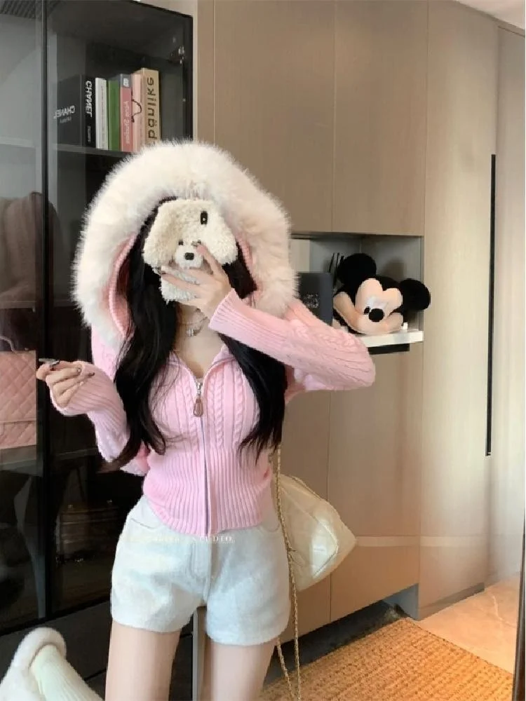 Французский sle Повседневный дизайн Sense Slim fit Нежный темпераментный меховой