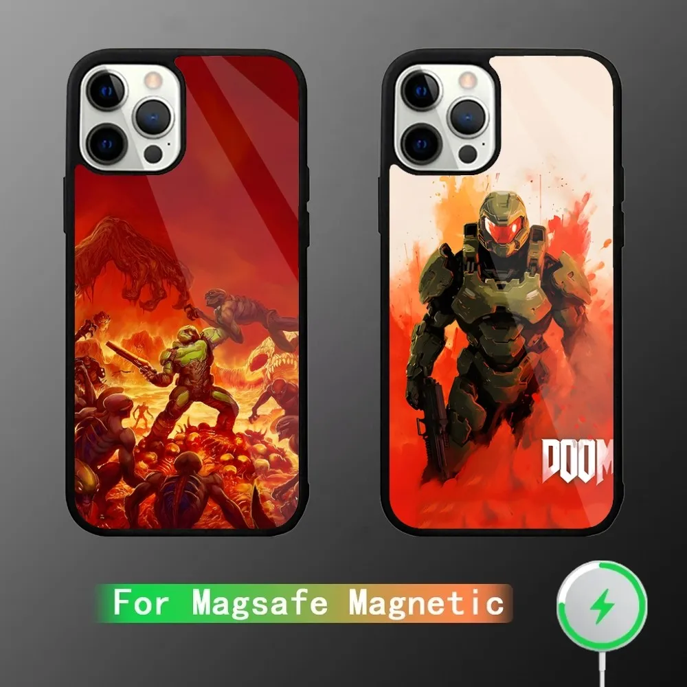 Чехол для телефона Game Dooms iPhone 15 14 13 12 11 Plus Pro Max Mini Magsafe с магнитной беспроводной