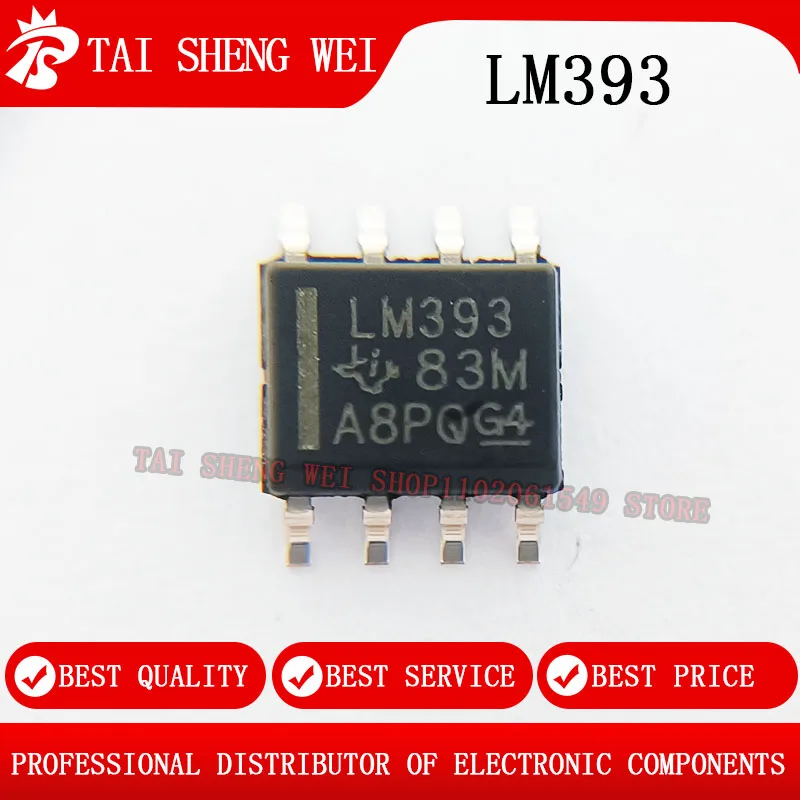 10 шт. новый импортный оригинальный LM393 LM393DR LM393DT SOP8 SOP-8 SOP SMD power IC