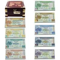 900pcsbox hong kong banknote hong kong dollar bond serial number banknote with beautiful wooden box collection business gift