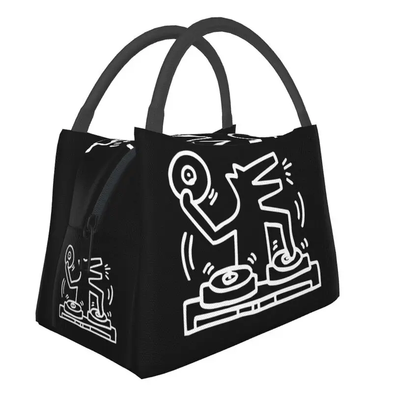 

Custom Street Pop Graffiti Keiths Lunch Bags Men Women Thermal Cooler Insulated Lunch Boxes for Picnic Camping Work Travel