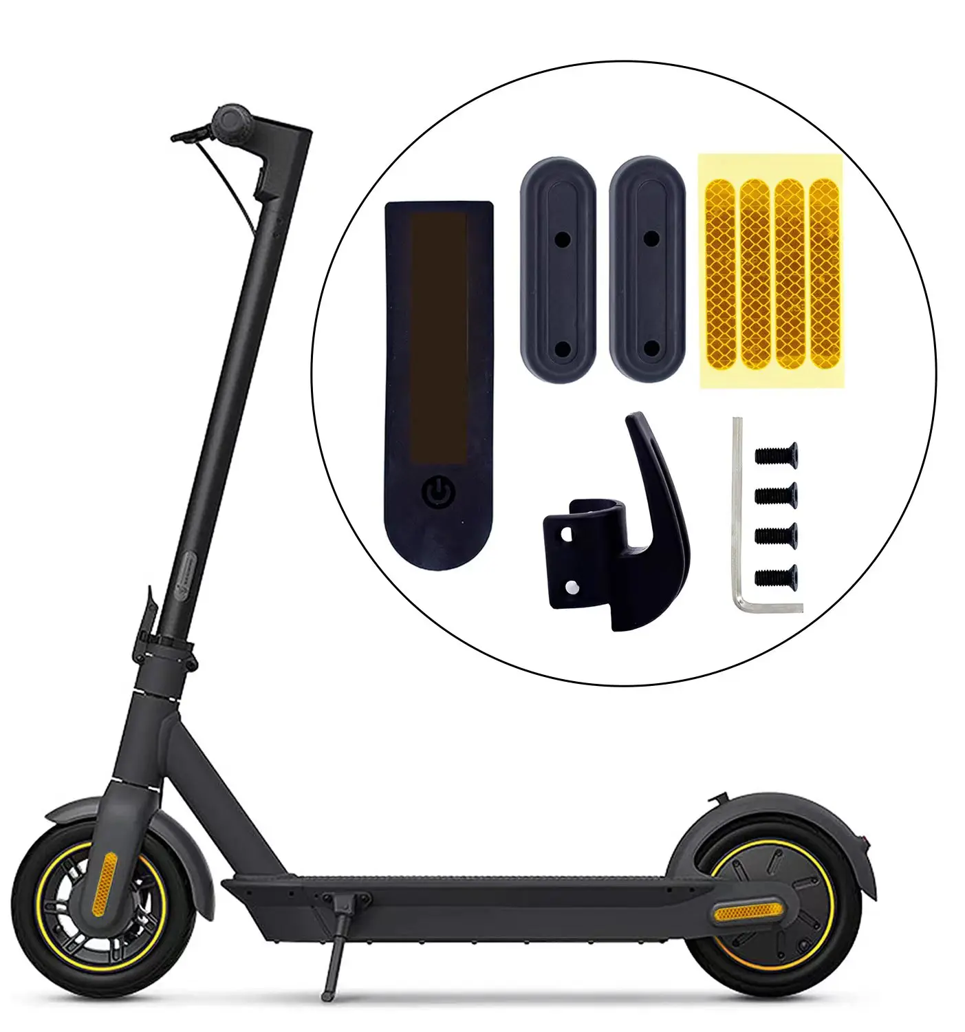 

Аксессуары для электрических скутеров, 4 шт., крючок-вешалка, эффективная наклейка для сигвея Ninebot Max G30/G30P/G30D, запчасти для самоката