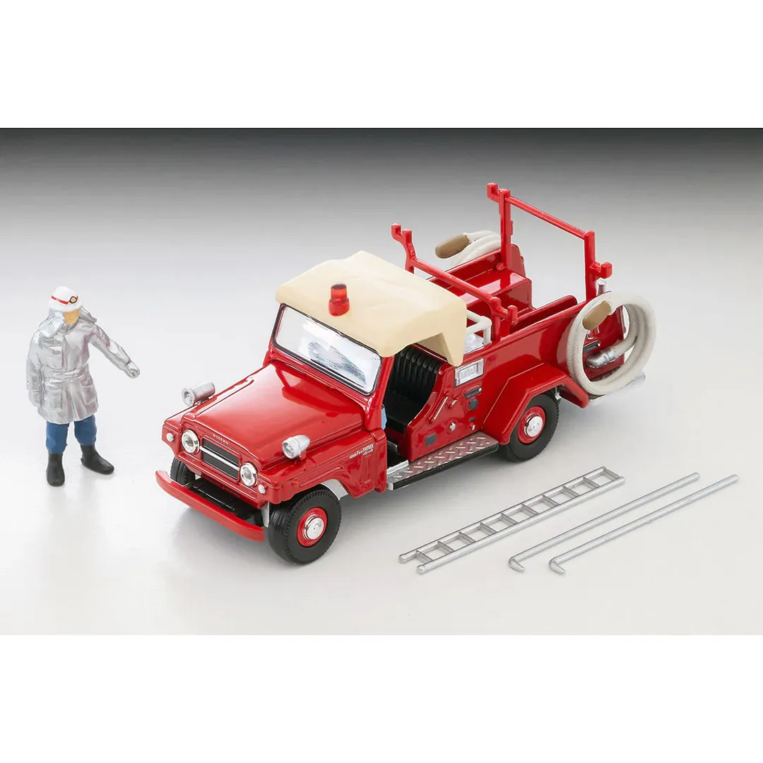 Фото Оригинальная коллекционная модель пожарной машины Tomytec Tomica Limited Vintage LV-31c Nissan Patrol Pump Fire Truck 1/64 с фигуркой, подарок для коллекционеров №2