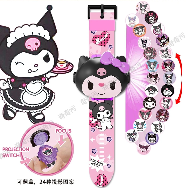 

Kuromi Hello Kitty Projection Watch Cinnamoroll Babycinnamoroll Watch Luminous Girlfriend Children Gift