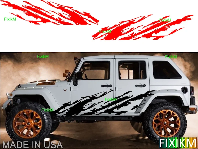 

Large MUD SPLASH side graphics vinyl decal stickers UNIVERSAL size fit Jeep, any trucks, suv, car, trailer, rv, camper on doors,