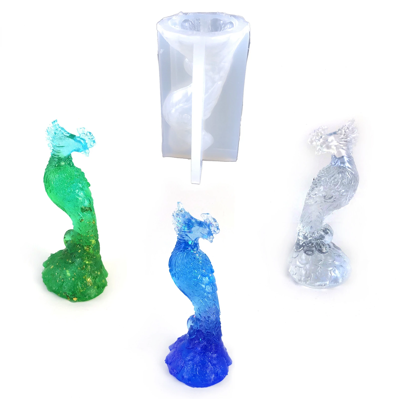 

Phoenix Silicone Mold Diy Resin Crafts Ornaments Decoration 3D Three-dimensional Phoenix Candle Resin Molds