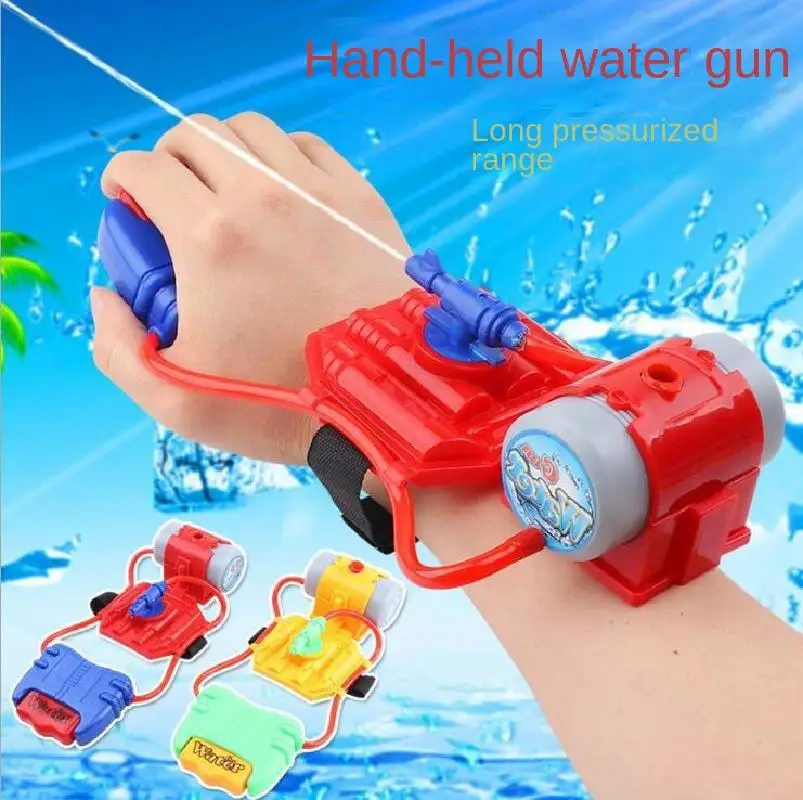 

Wrist Water Gun with Long Range Children's Wristband Hand-held Jet Pressurized Water Gun Wholesale of Swimming Toys In Summer