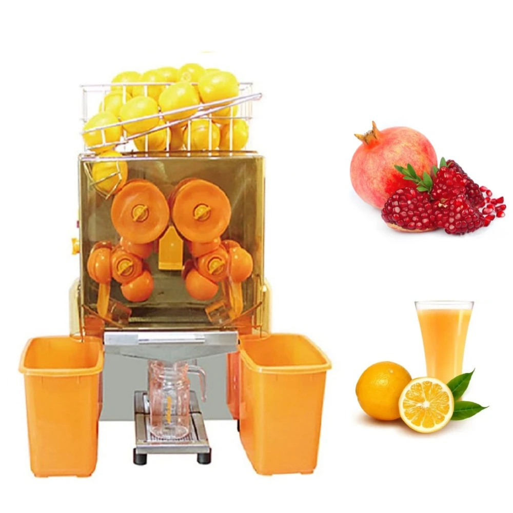 Mvckyi Commercial Orange Juicer Machines 110V Automatic Slow Masticating Orange Juice Extractor with Plastic Filter Box