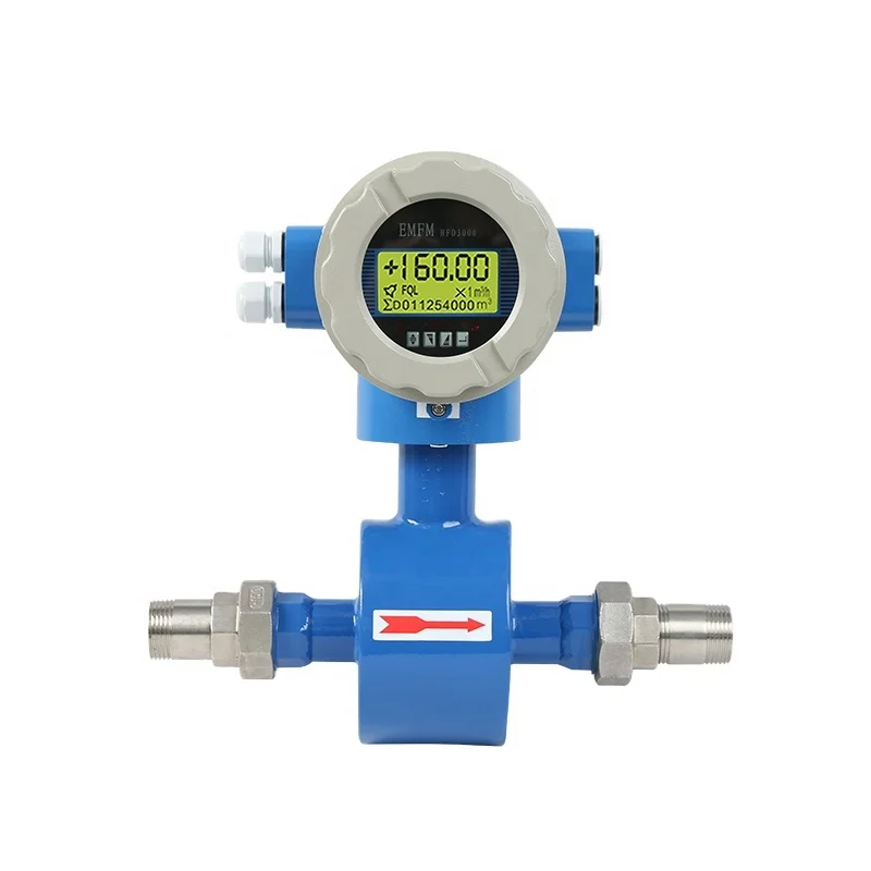 

4-20ma threaded electromagnetic flowmeter modbus water meter electromagnetic plush converter chemical liquid flow meter